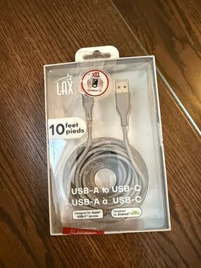 10ft USB-A to USB-C Charging & Data Cable — NEW